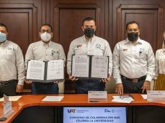 Firman convenio la UAT y el Instituto Registral y Catastral del estado