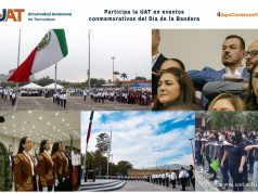 Participa la UAT en eventos conmemorativos del Día de la Bandera
