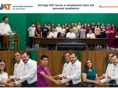 Entrega el rector becas a estudiantes hijos de docentes de la UAT