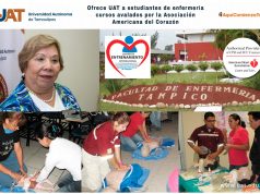 Ofrece UAT a estudiantes de Enfermería cursos avalados por la Asociación Americana del Corazón