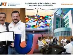 Designa rector a Marco Batarse como secretario de Administración de la UAT