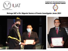 Entrega UAT al Dr. Edgardo Suárez el Premio Investigador Joven 2021