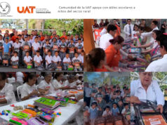 Comunidad de la UAT apoya con útiles escolares a niños del sector rural